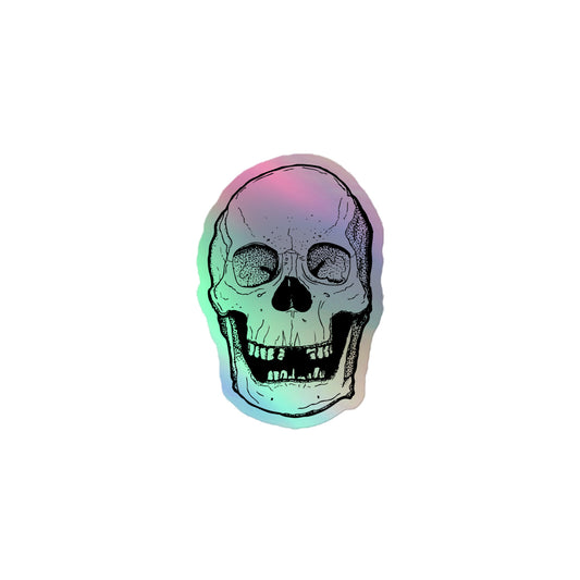Human Skull Sparkly Ass Sticker