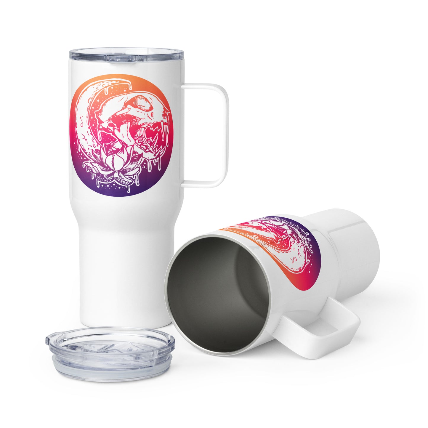 Crescent Cat Skull Basic Ass Tumbler